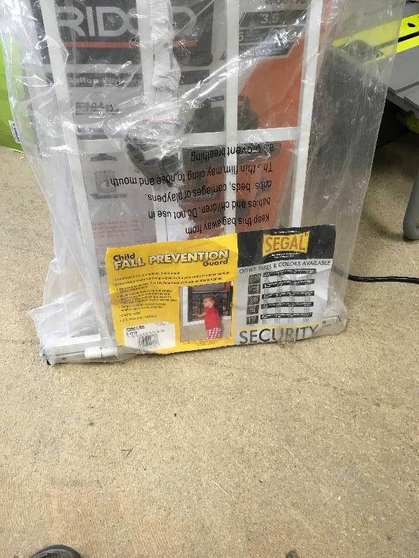 lot 89 image: Segal S 4776 - A Hinged Window Guard , 22 - 38 x 21, Steel White , 4 - Bar , Egress Compliant