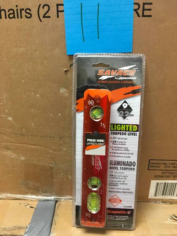 SAVAGE 9 in. Lightning Lighted Magnetic Torpedo Level not used