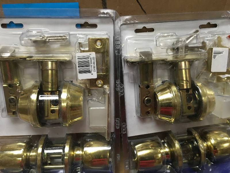 TOLEDO FINE LOCKS Double Cylinder Polish Brass Combo Deadbolt Lot of 2 not used