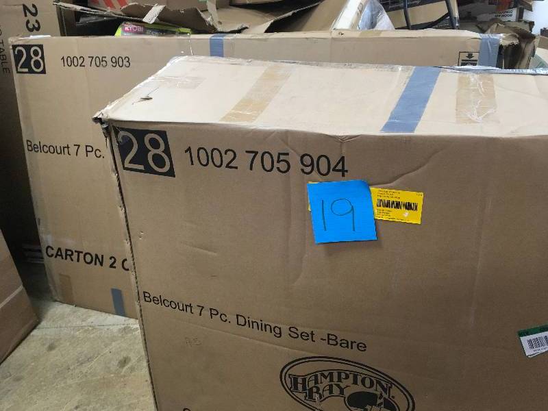 Hampton Bay Belcourt 7 Pc. Dinning Set - Bare open box not used