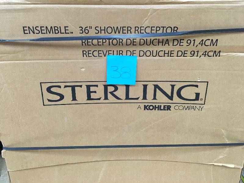Sterrling  36 in. x 34 in. Single  Shower Receptor in White very good condition