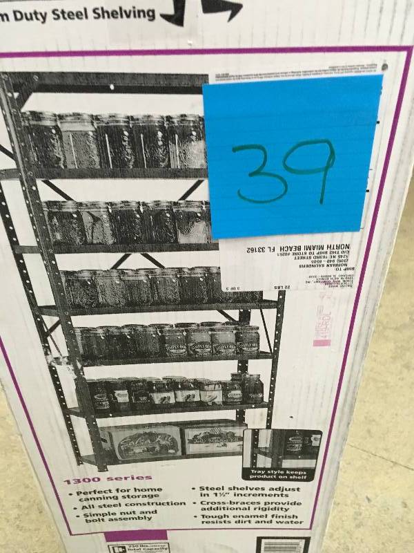 EDSAL 60 in. H x 30 in. W x 12 in. D Steel Canning Shelving Unit in Gray