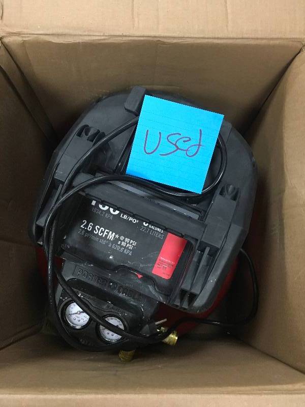 Porter Cable 6 Gal. 150 PSI Portable Electric Pancake Air Compressor Used in very good working condition