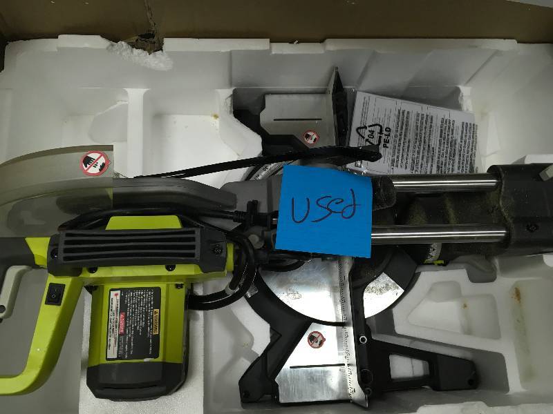 Ryobi 15-Amp 10 in. Sliding Miter Saw with Laser  Used in very good working condition