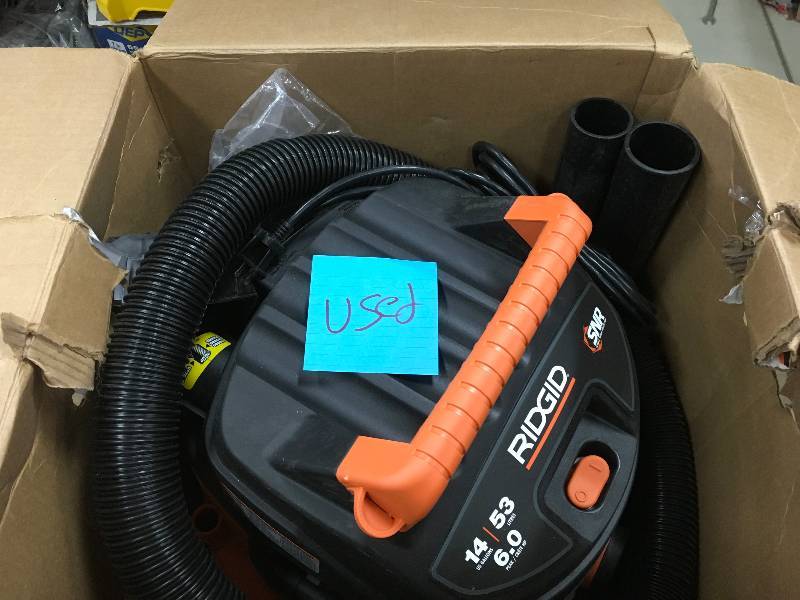 RIDGID 14 Gal. 6.0-Peak HP Wet Dry Vac In very good working condition
