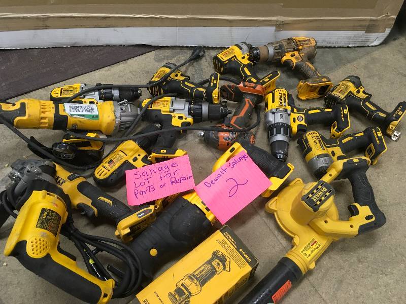Salvage Lot of Dewalt for Parts or Repair