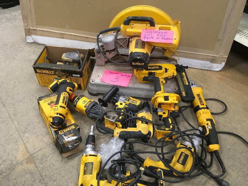 Salvage Lot of Dewalt for Parts or Repair