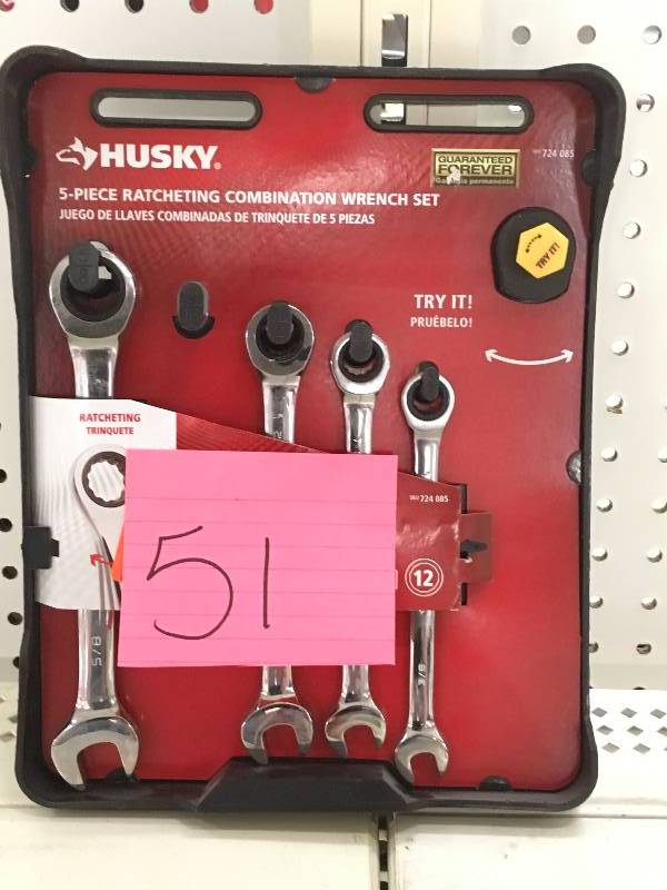 Husky SAE Ratcheting Combination Wrench Set (5-Piece)
