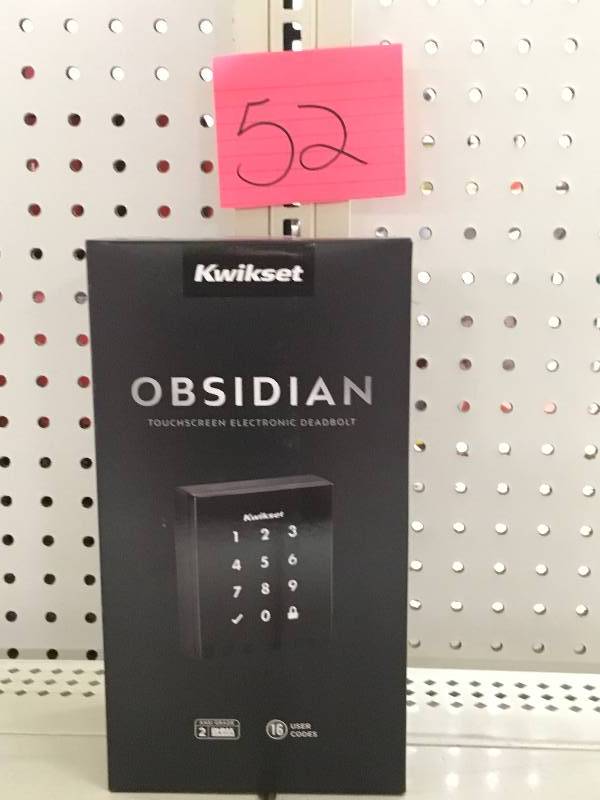 Kwikset Obsidian Venetian Bronze Keyless Electronic Touchscreen Deadbolt not used