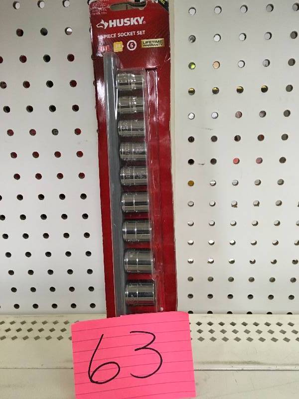 Husky 38 in. Drive Standard SAE Socket Set 10-Piece