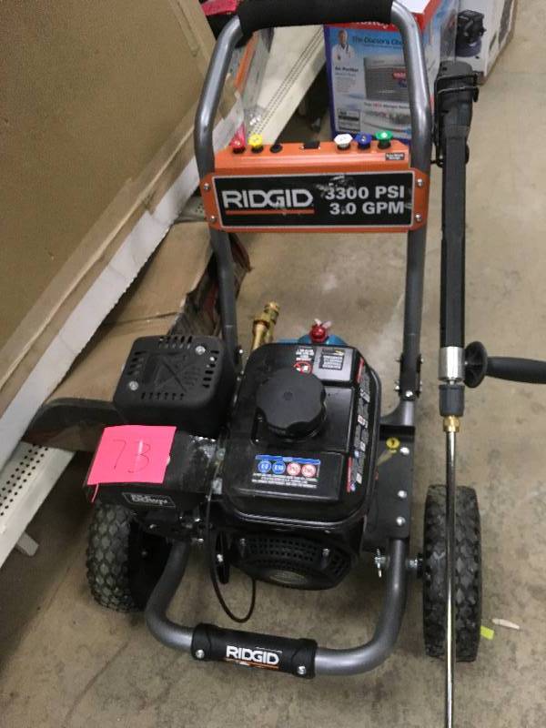 Ridgid 3,300-PSI 3.0-GPM Subaru Engine Gas Pressure Washer with Cat Pump and Idle Down in working conditions