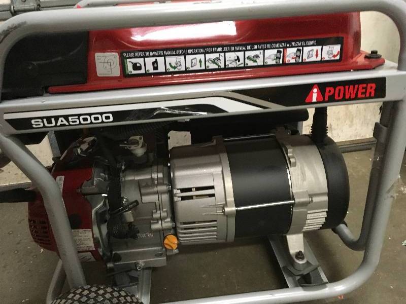 A ipower 4250-Watt Gasoline Powered Portable Generator in working conditions