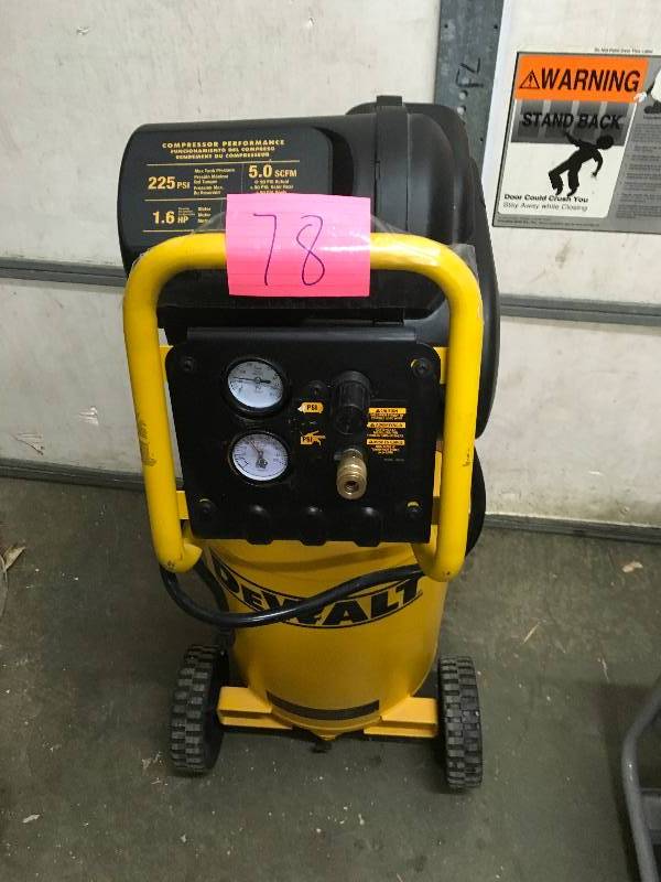 Dewalt 15 Gal. Portable Electric Air Compressor in working conditions