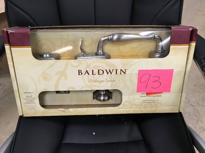 Baldwin Prestige Wesley Single Cylinder Satin Nickel Door Handleset with Alcott Knob featuring SmartKey not used