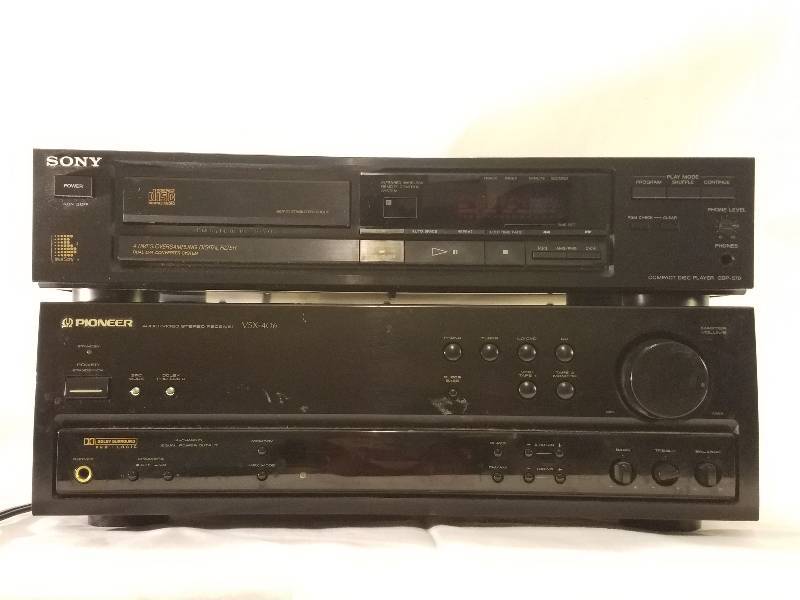 PIONEER STEREO RECEIVER & SONY CD PLAYER