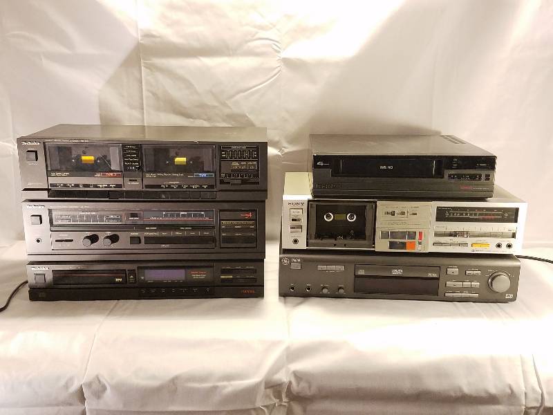 TECHNICS SOUND SYSTEM, VHS, CASSETTE, DVD PLAYER