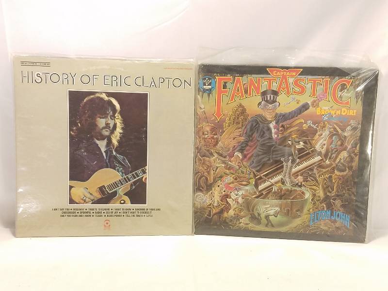 ERIC CLAPTON & ELTON JOHN VINYL RECORDS
