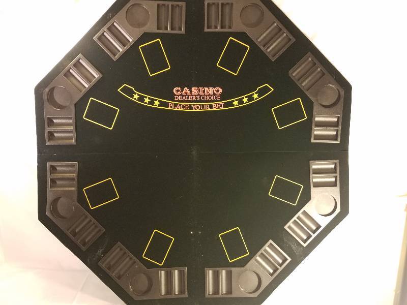4 FOLD OCTAGON POKER  BLACKJACK TABLE TOP