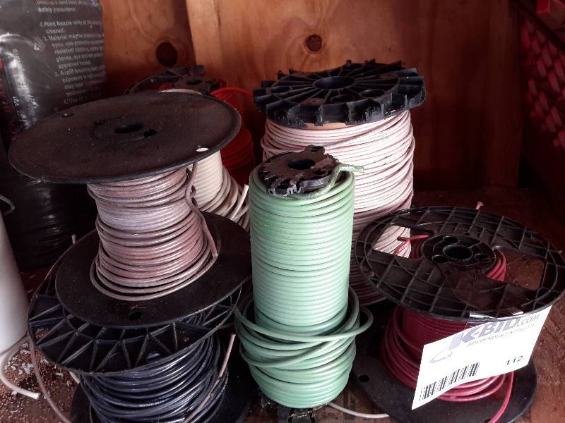 lot 112 image: Lot of Wires on Spools