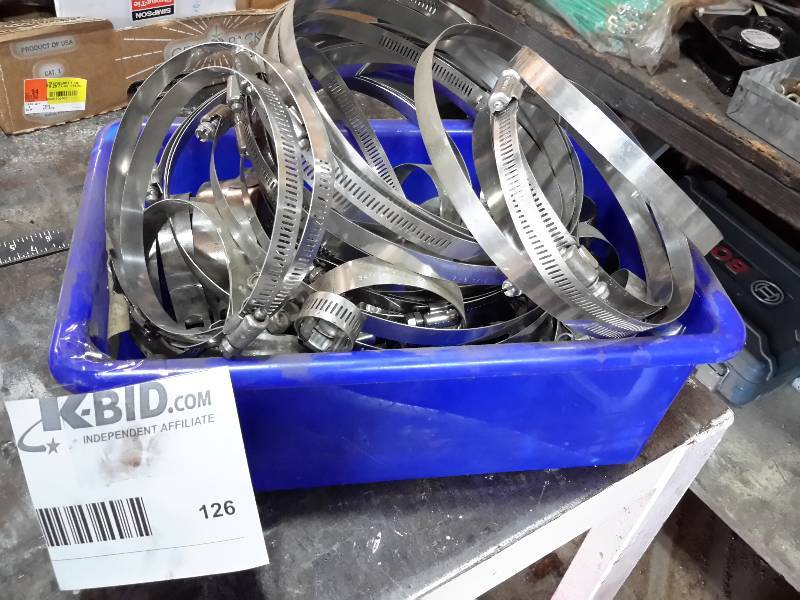 lot 126 image: Lot of Worm Drive Fasteners, Various Sizes
