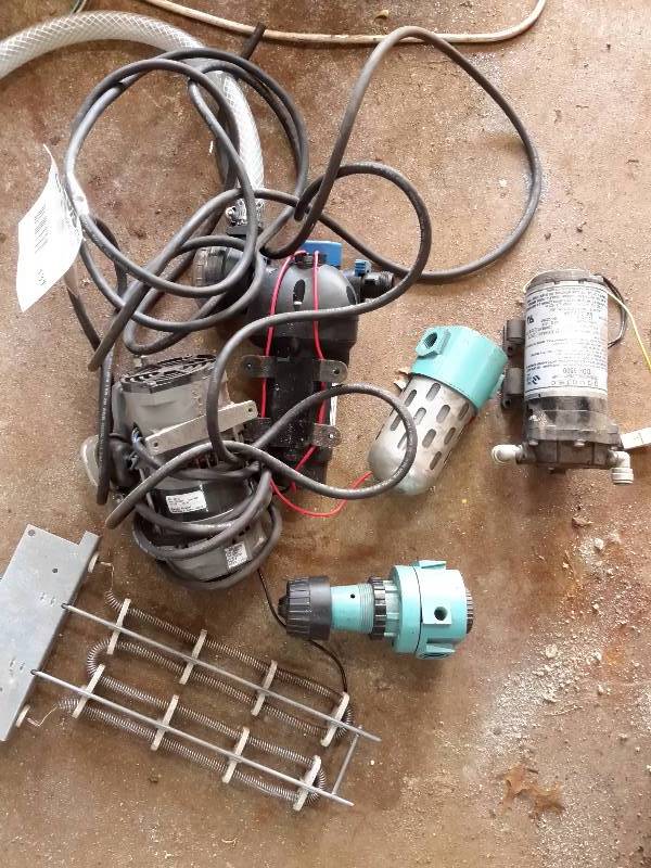 lot 131 image: Lot of Motors, Pump, and Heating Element (See Close-Ups)