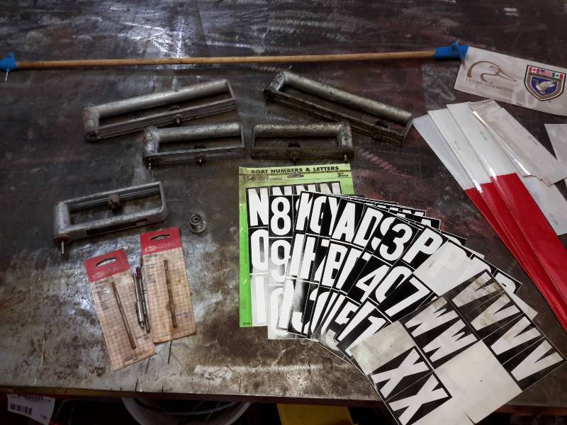 lot 166 image: Lot of Hole Cutters, Boat Numbers & Letters, and More Stickers