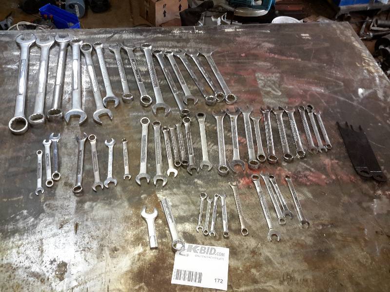 lot 172 image: Lot of Miscellaneous Wrenches, Different Brands and Sizes (See Close-Ups)
