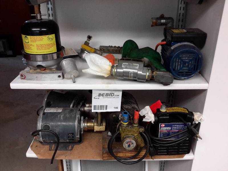 lot 146 image: Lot of Motors, and Gas Related Items (See Close-Ups)