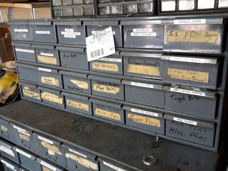 lot 123 image: Metal Parts Cabinet