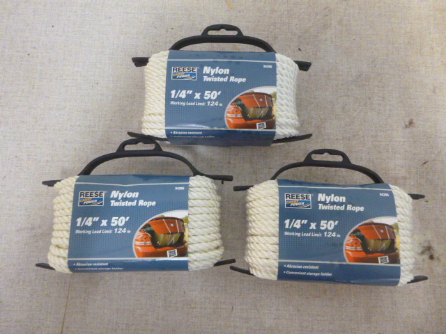 lot 40 image: 3 NEW Spools of Reese Nylon Twisted Rope