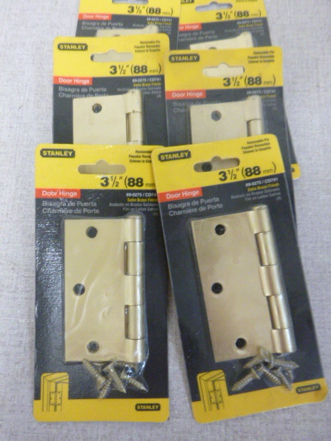 lot 60 image: 6 NEW Stanley Door Hinges