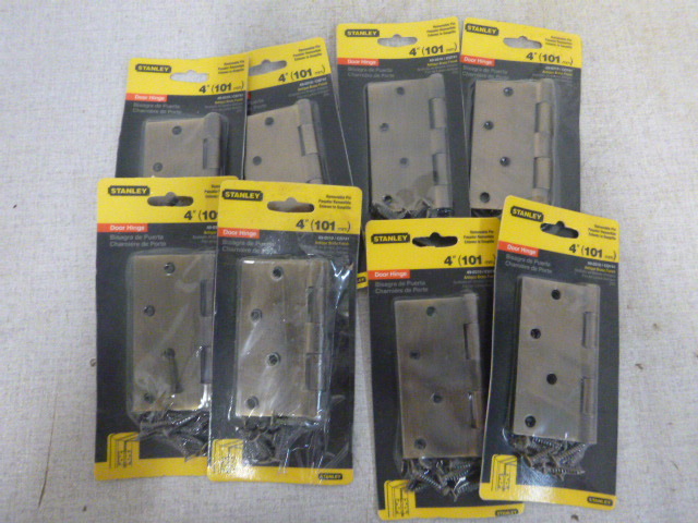 lot 65 image: 8 NEW Stanley Door Hinges