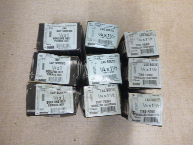 lot 67 image: NEW Paulin Cap Screws and Lag Bolts