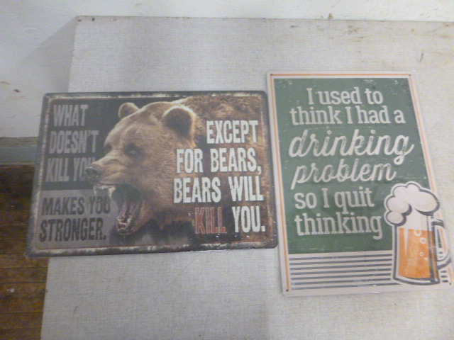 lot 70 image: 2 NEW Tin Prints
