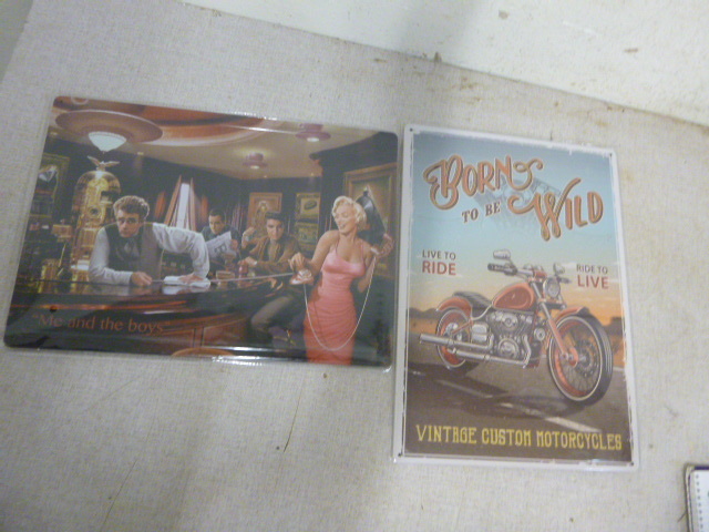 lot 71 image: 2 NEW Tin Prints