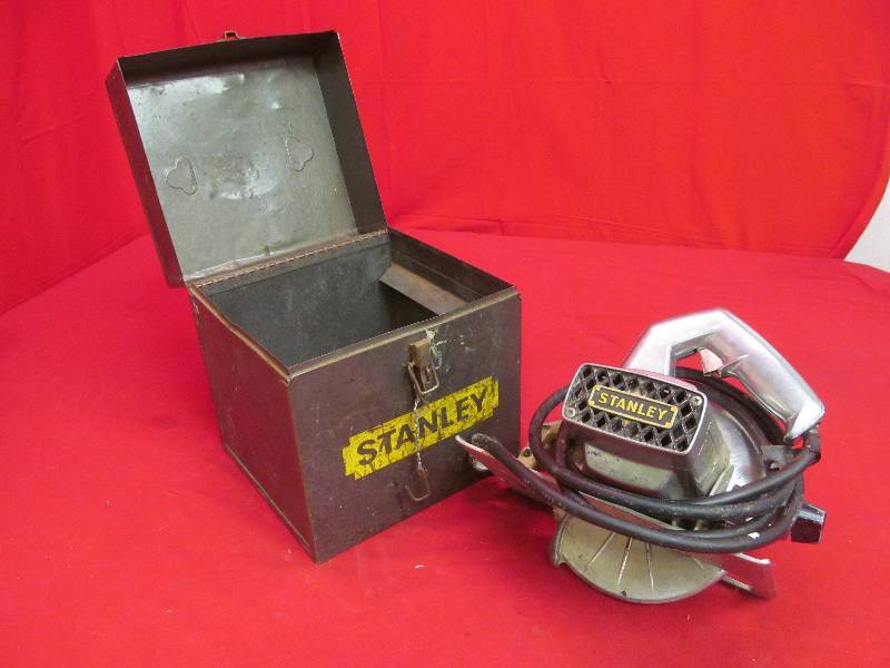 lot 105 image: Vintage Stanley Circular Saw with Metal Case