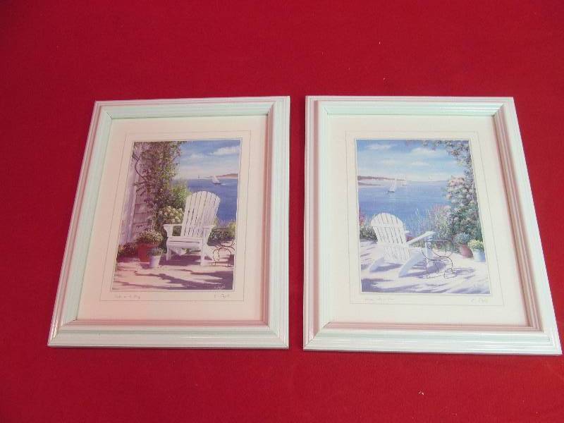 lot 45 image: 2 Garden Scene Pictures 8x10