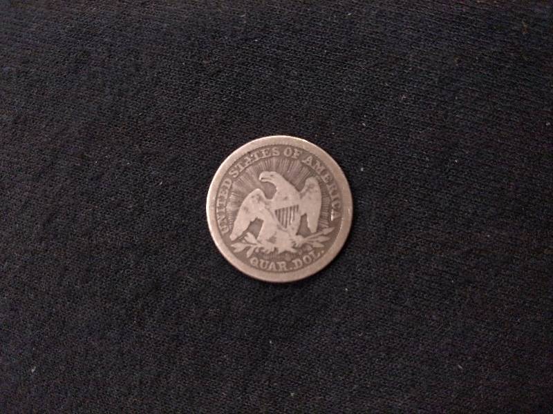 1853 Seated Liberty Silver Quarter,...