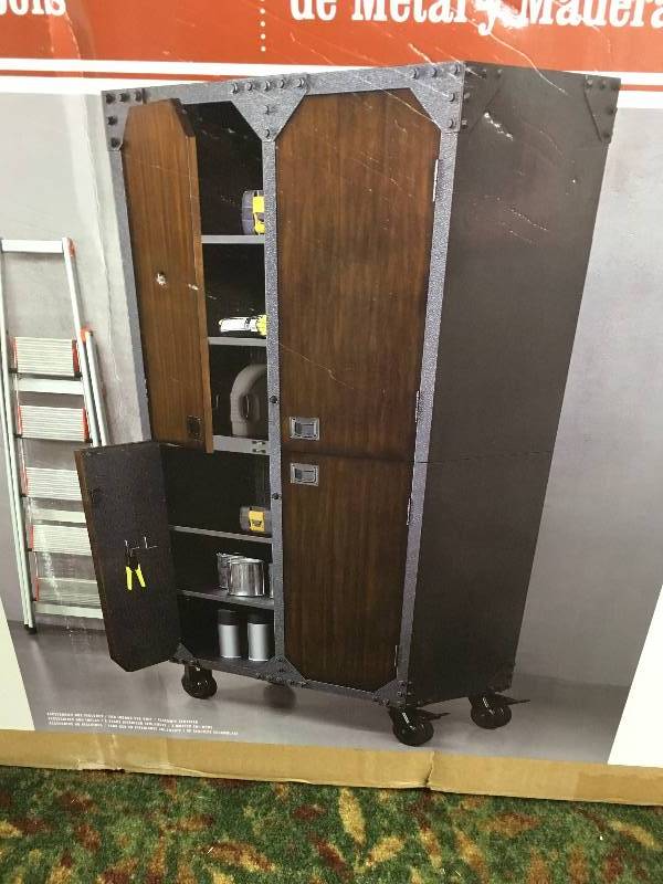 lot 162 image: WHALEN 72 METAL WOOD CAB, RETAIL $249.99