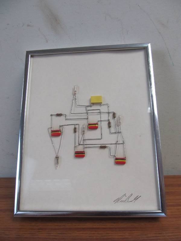 lot 65 image: Vintage 1970s Signed Nicholas Bassill Electronic Artwork