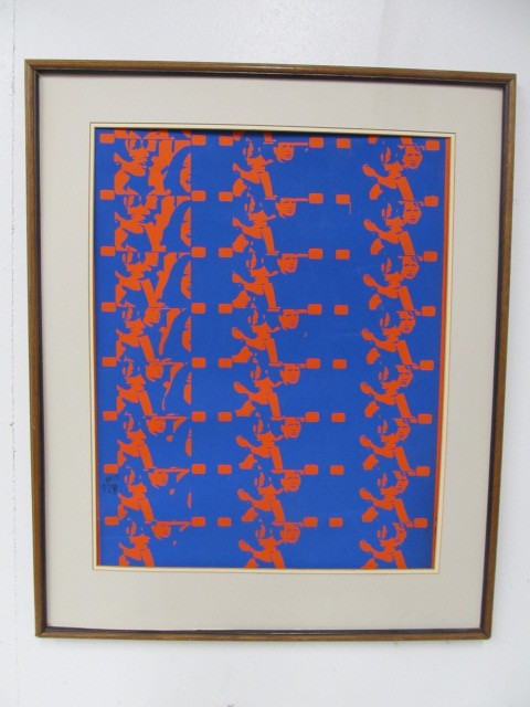 lot 25 image: Vintage 1960s Pop Art Screenprint