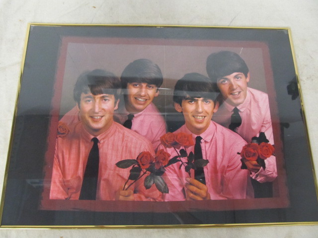 lot 26 image: Pair of Framed BEATLES Posters