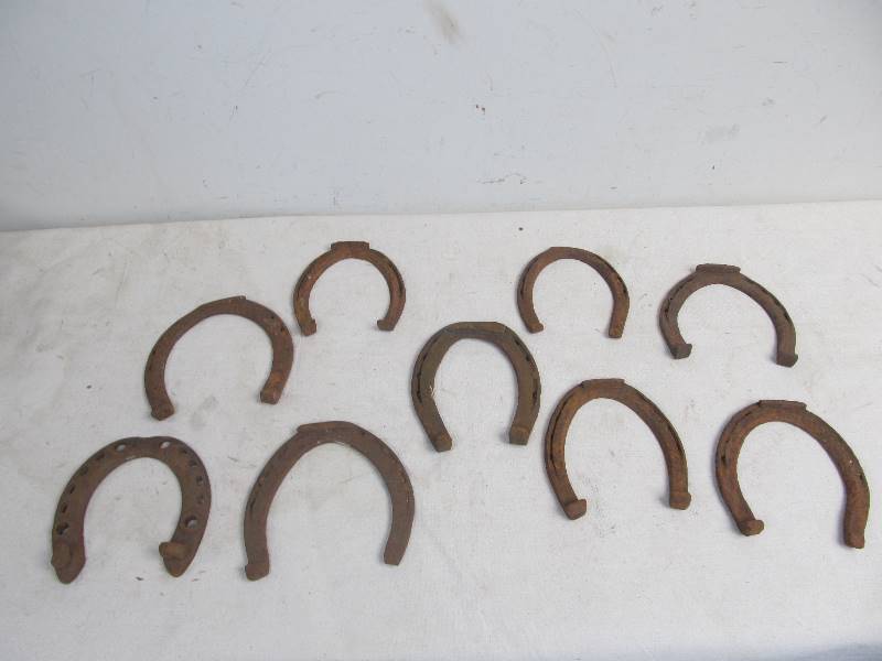 lot 133 image: Lot of Antique Iron Horseshoes