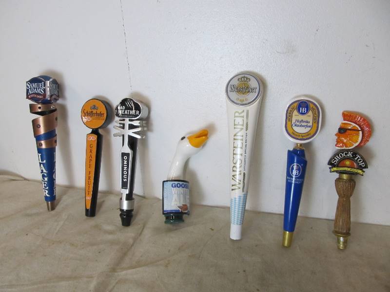 lot 13 image: Lot of Assorted Beer Tap Handles