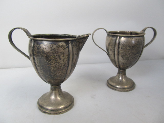 lot 4 image: Vintage Sterling Silver M. FRED HIRSCH Cream & Sugar Set
