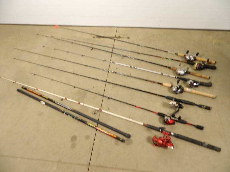 lot 227 image: Assorted Fishing Poles and Reels