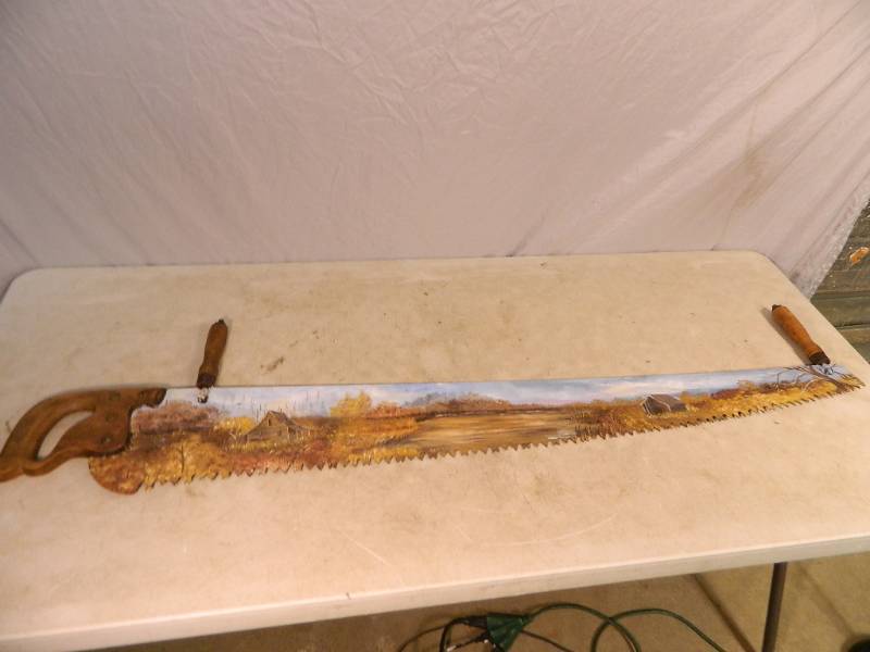 lot 30 image: Painted Two Man Saw