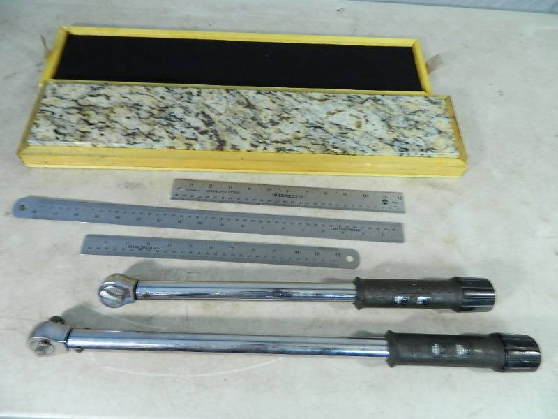 lot 47 image: Torque Wrenches, Granite Machinist Block