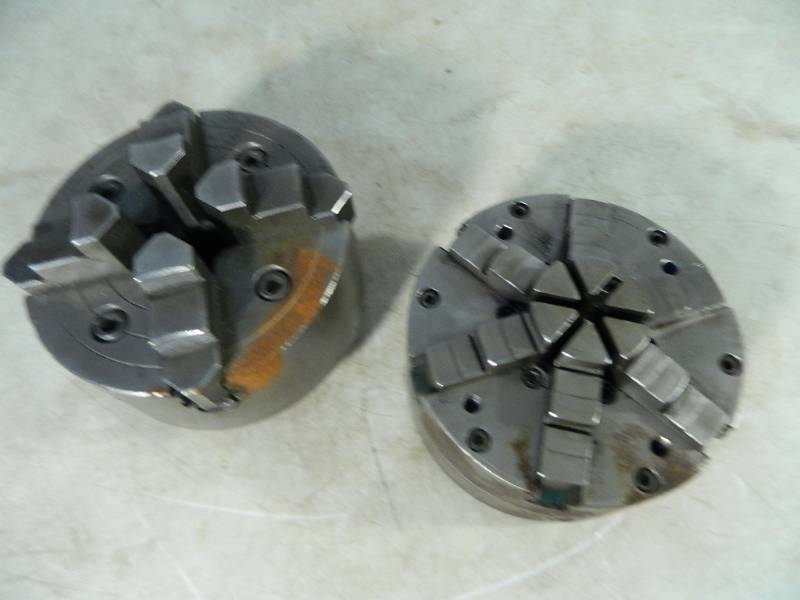 lot 55 image: 4 Jaw and 6 Jaw Lathe Chucks