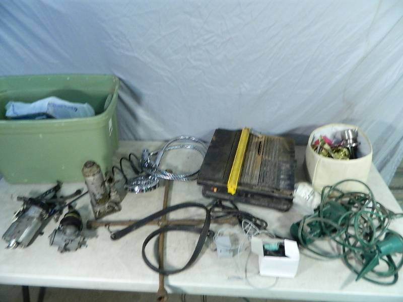 lot 80 image: Tile Saw, Shop Supplies, and More